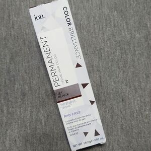 🔴🆓️FREE* Ion 1V Jet Black Color Brilliance Permanent Creme Hair Dye Color Tint